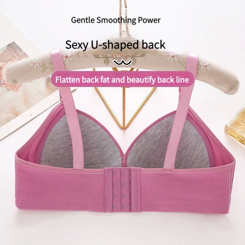 Nieuw Verstelbaar Ondergoed Van Middelbare Leeftijd En Ouderen Push Up Beauty Back No Stalen Ring Bh 'S Grote Maat Full Cup Vrouwen Sexy Fit Tops