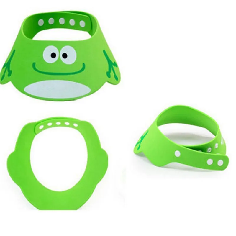 หมวกอาบน้ำเด็กปรับขนาดได้ หมวกกันน้ำสำหรับเด็กเล็กและเด็กโต ป้องกันน้ำขณะสระผม ช่วยทำความสะอาดเส้นผมและหนังศีรษะ