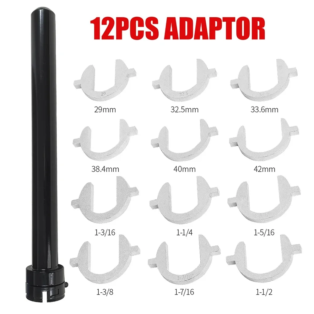 

Juego herramientas para barra acoplamiento interior automotriz con 12 adaptadores pie afgano, herramienta para varil
