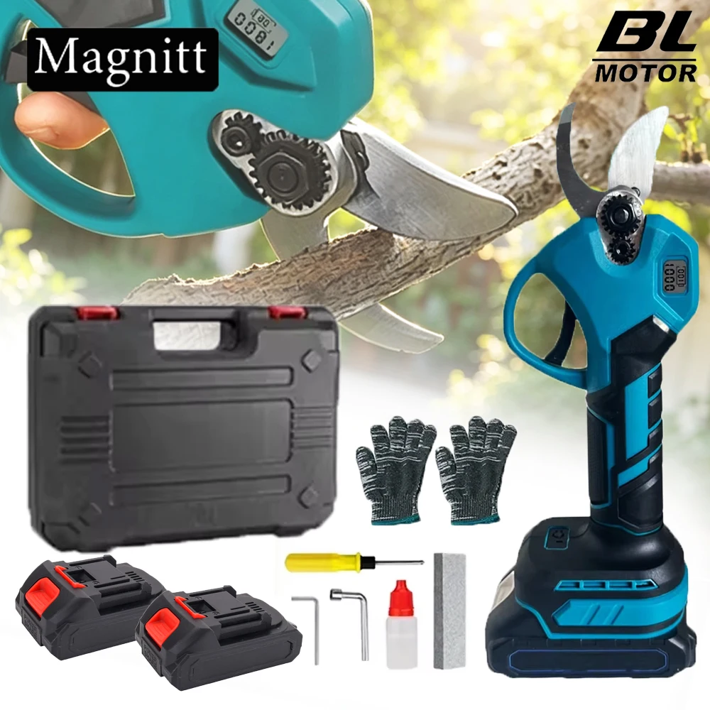 Image of 30MM Bürstenlose Elektrische Schere Kabellose Elektrische Schere 2-Gang-Gartenschere Astschere für Obstbäume Elektrowerkzeug für Makita-Akku
