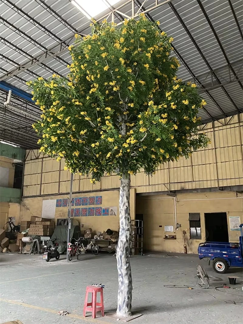#￥Customizable Eco-friendly Handmade UV Resistant Fiberglass Sophora Japonica Tree | 500cm Tall Potted Plant Indoor/Outdoor Home