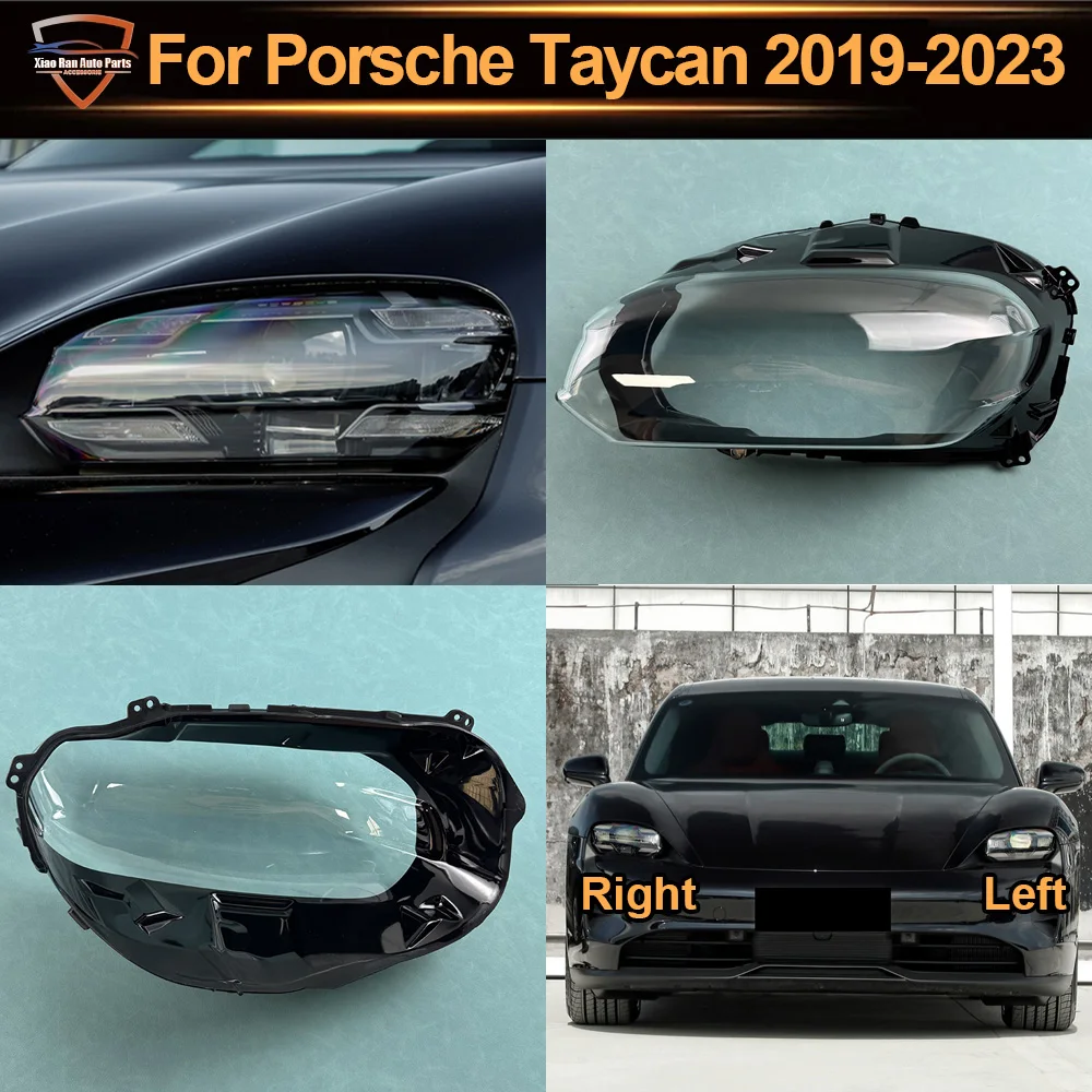 

Car Front Headlight Cover Lens For Porsche Taycan 2019 2020 2021 2022 2023 Headlamps Transparent Lampshad Lamp Shell Masks