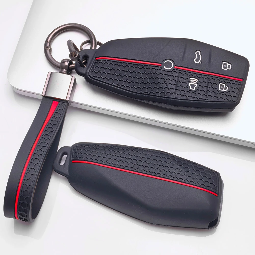 Soft Key Holder With Lanyard For MG One For Roewe iMAX8 D7 Secure Grip Comfortable Soft Touch High Quality Slim Fit Lightweight