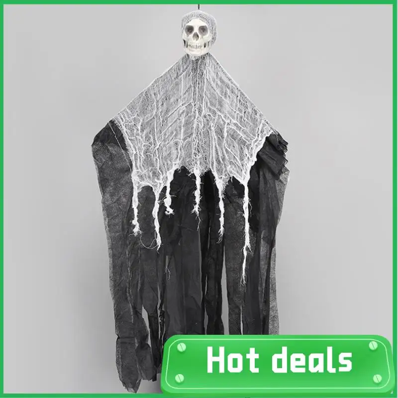 Dekorasi Halloween Kerangka Halloween Alat Peraga Dekorasi Halloween Hantu Gantung Halloween Menakutkan dengan Wajah Tengkorak