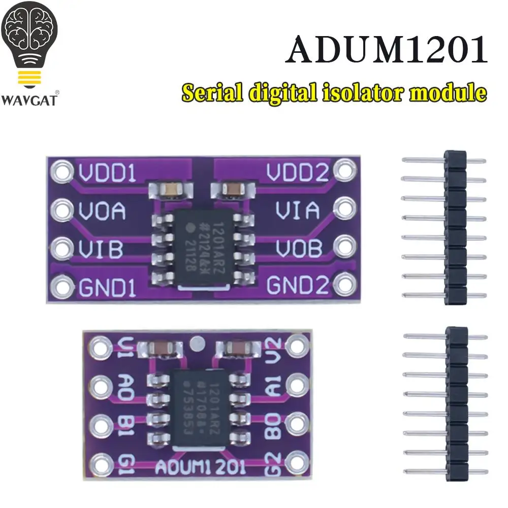 Long and short Magnetic Isolator Board Module Replace Optocouplers CJMCU-1201 ADUM1201 Isolator  SOIC 8 Isolator SPI Interface