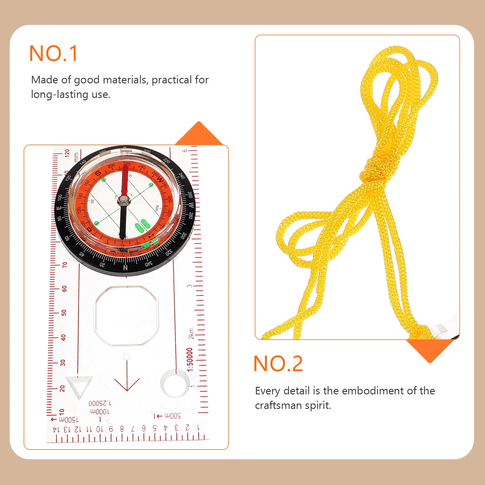 

Multifunctional Compass Dc45 5c Outdoor Camping Tool Map Ruler ienteering Hiking Sports Steering Navigation