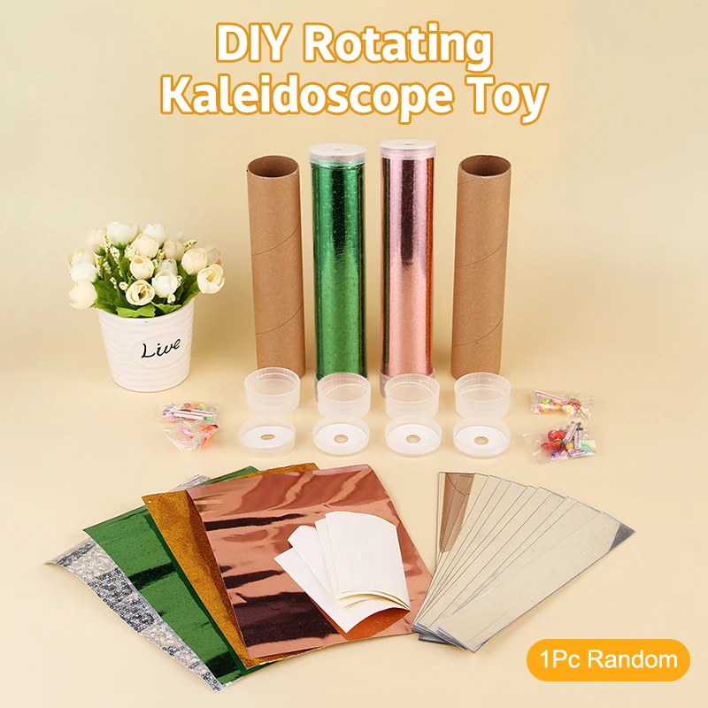 

Набор для сборки вращающегося калейдоскопа [YU]DIY, забавная классическая игрушка-калейдоскоп, научный эксперимент, развивающие игрушки для детей, подарки