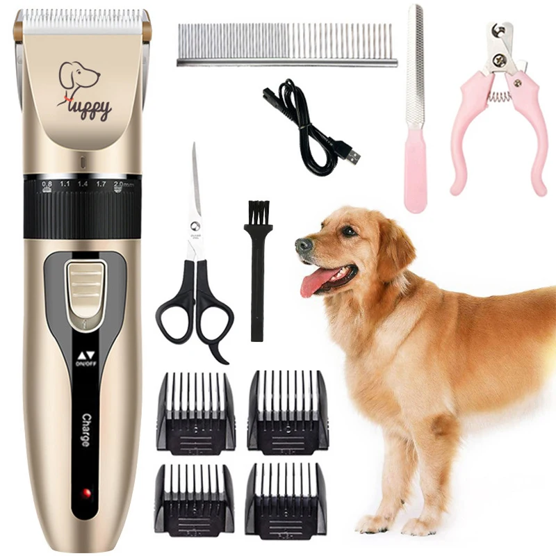 Professional Electric Pet Clipper For Dogs Reachageable Trimmer Haircut Cat Hair Cutting Remover Machine Grooming Kit Low-Noise