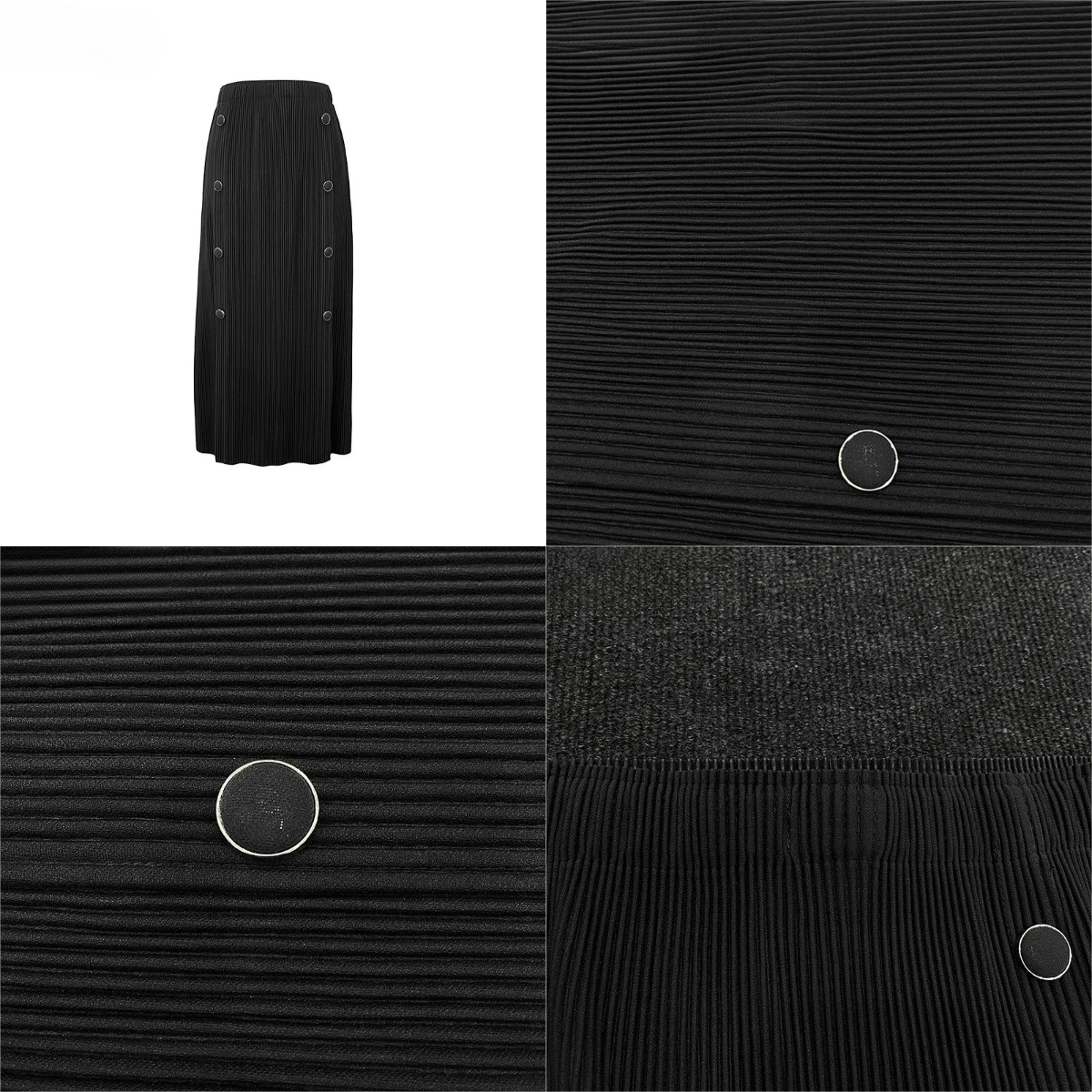 

Miyake плиссированная модная плиссированная юбка 2025, осенне-зимняя модная плиссированная юбка для женщин, черная свободная плиссированная юбка средней длины с высокой талией