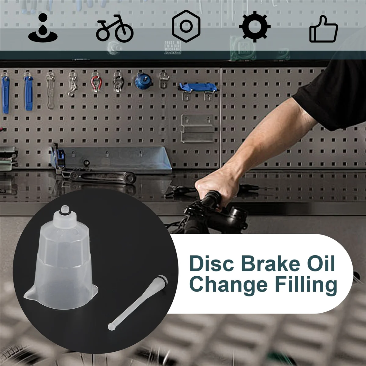 Kit de purga de freno hidráulico para sistema de frenos SHIMANO, freno de aceite Mineral, juego de embudo, herramienta de reparación de bicicletas CALIENTE