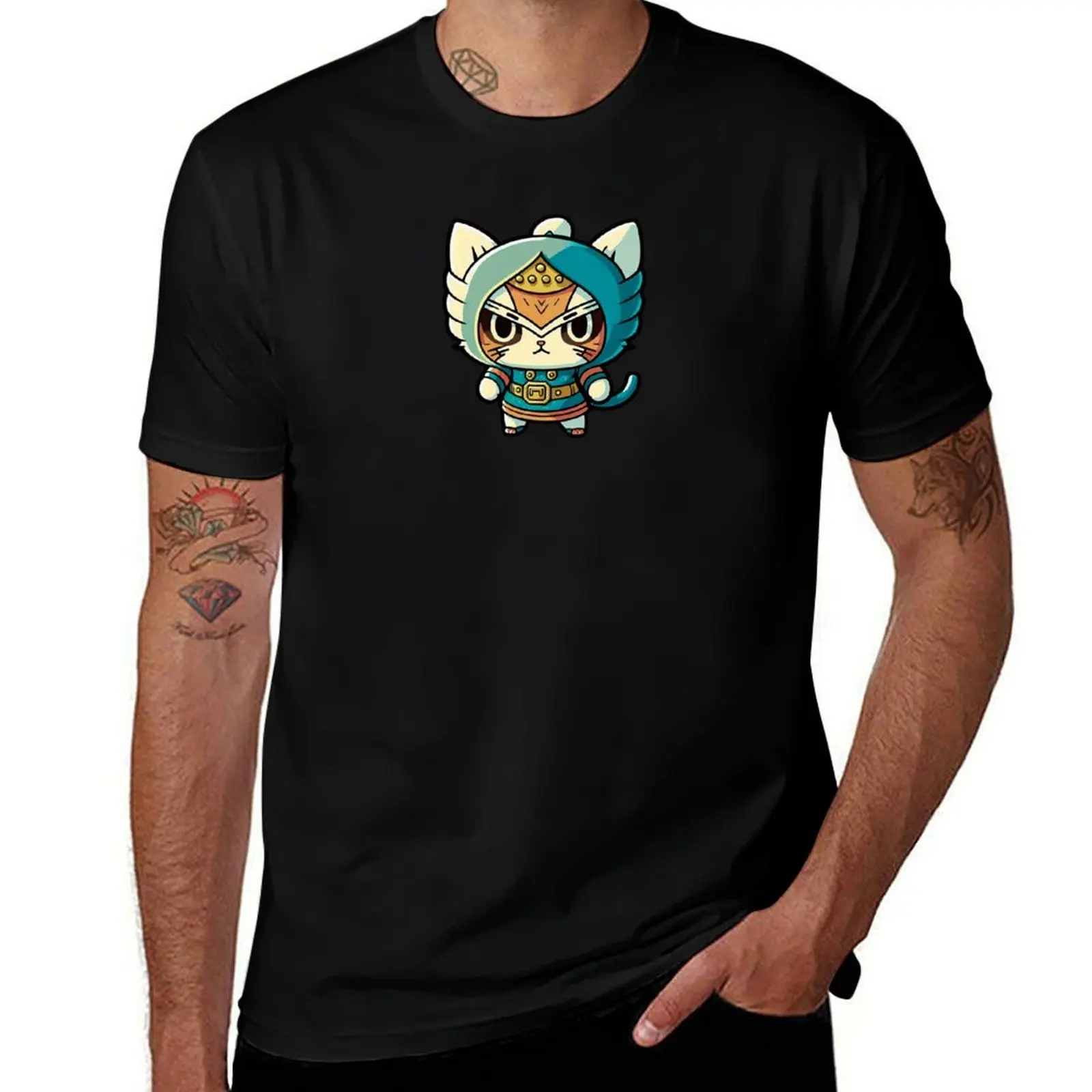 Футболка Lucha Libre Cats Mexican Wrestling Anime Cats Kawaii Cats Chibi Lucha Libre 63 La Manta, большие размеры, базовая модель
