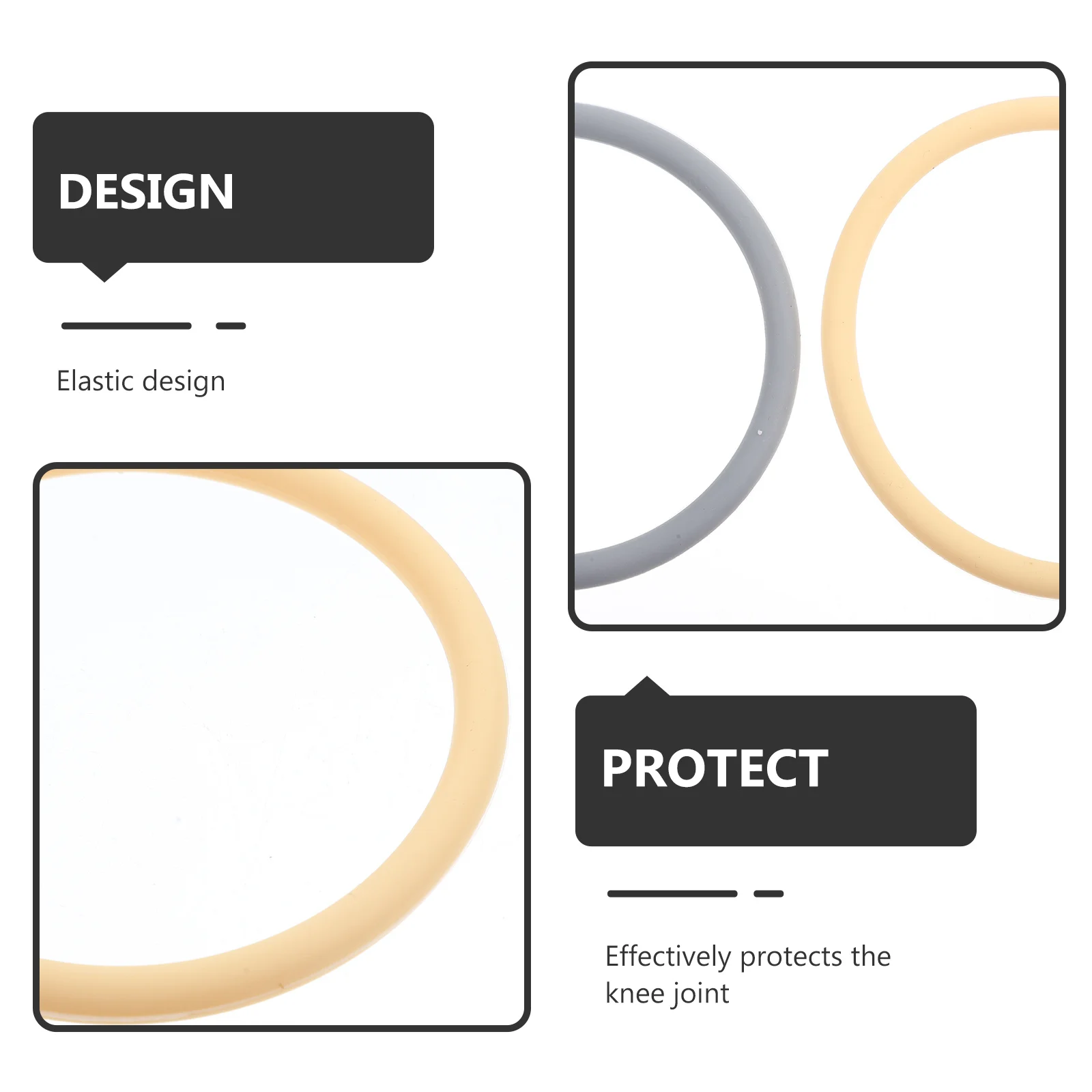 

2Pcs Knee Support Bands Silicone Patella Tendon Strap for Running Jumping Basketball Lightweight Breathable Non Slip Elastic Fit