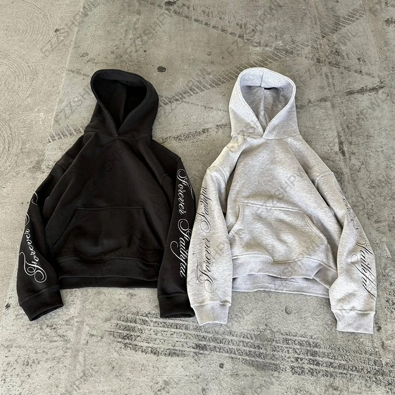 Sudadera con Capucha Estilo Subcultura Y2K, Estampado de Letras Harajuku, Sudadera Gótica Holgada, Ropa Urbana Punk, Sudadera con Capucha Gótica