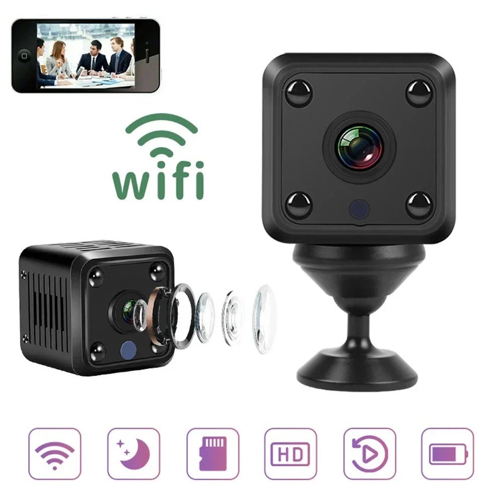 Imagem -02 - Mini Câmera Esportiva ip hd 1080p Vigilância de Segurança sem Fio Bateria Embutida Visão Noturna Smart Home Wi-fi x6