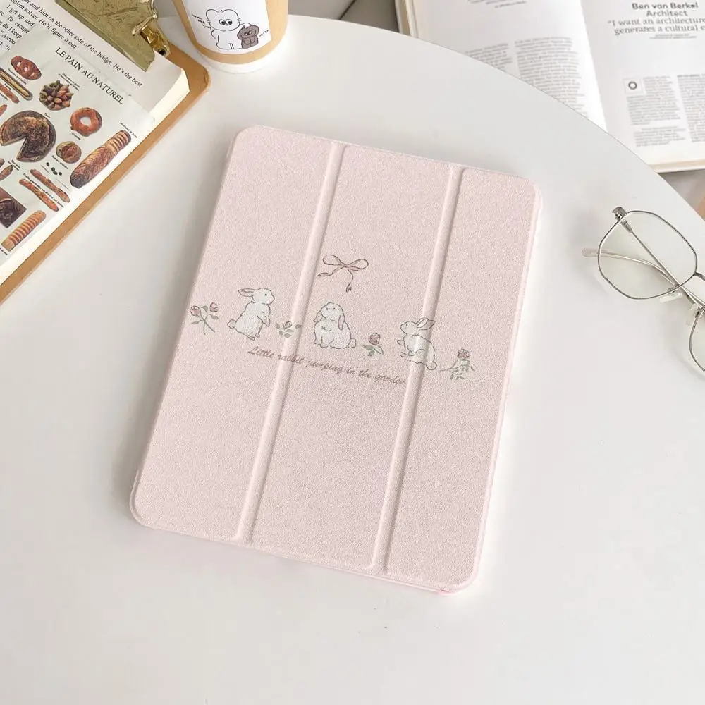 Mirror Pillow for Kitten Rabbit Rose For iPad 11th A16 10 9 8 7 5 Pro 13 11 M5 M4 M3 M2 12.9'' Air  4 3 2 1 Mini 7 6 8.3'' Cover