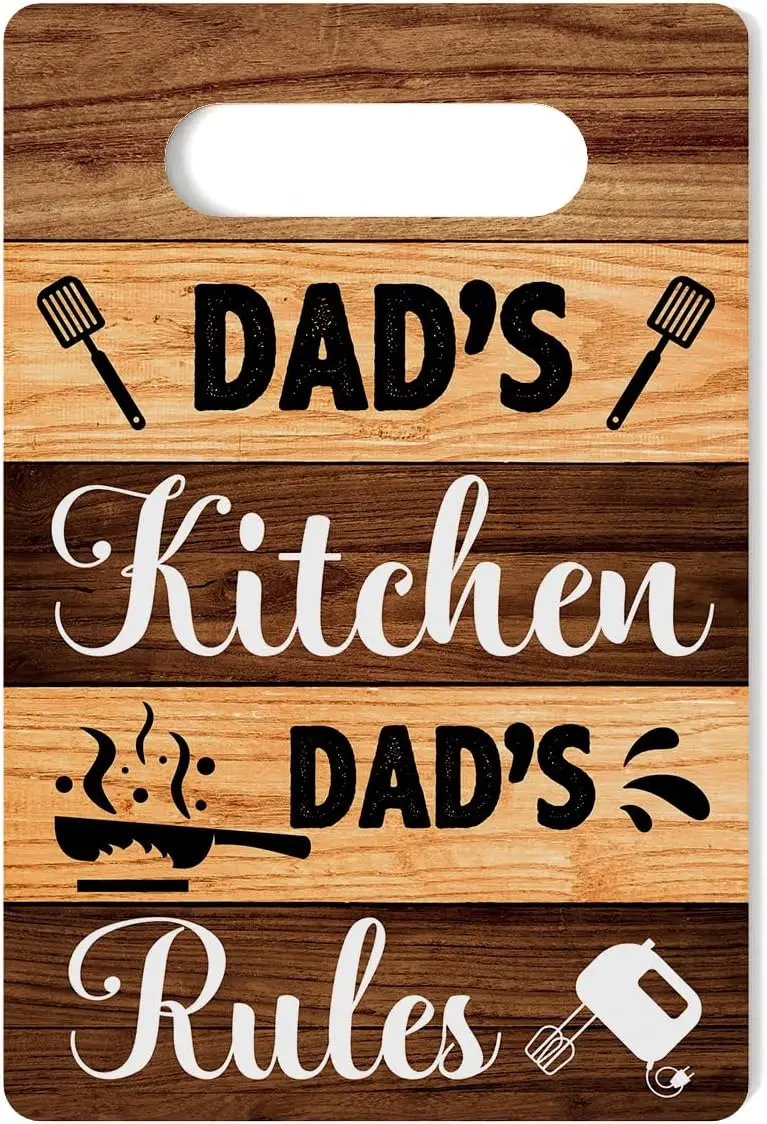 Farmhouse Kitchen Decor, Dad Gifts, Kitchen Signs Wall Decor, Dad's Kitchen Dad's Rules Wood Sign, Fathers Day Thank You