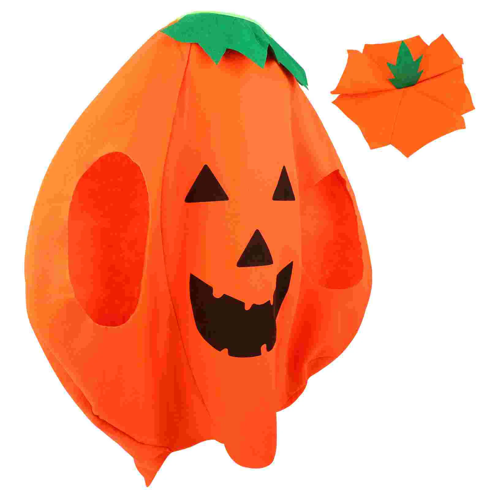 

Halloween Pumpkin Clothes Children Cosplay Hat Costume for Kids Party Performance Prop Suit