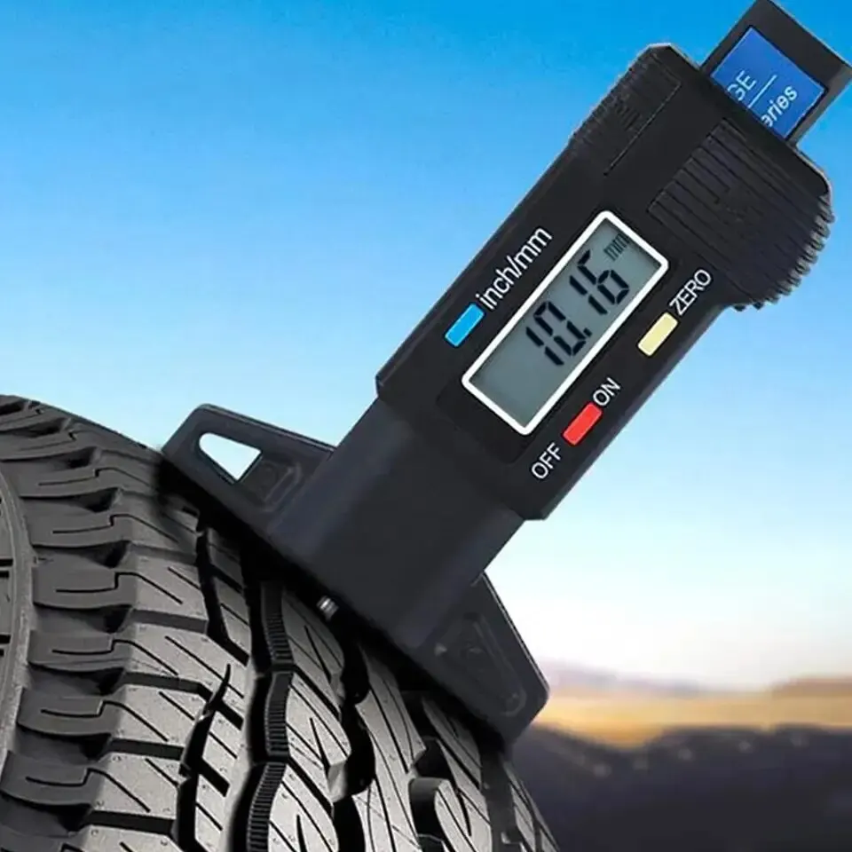 Digital Depth Gauge Caliper Tread Depth Gauge LCD Tire Tread Gauge For Car Tire 0-25mm Measurer Tool Caliper Repair Tools images - 6