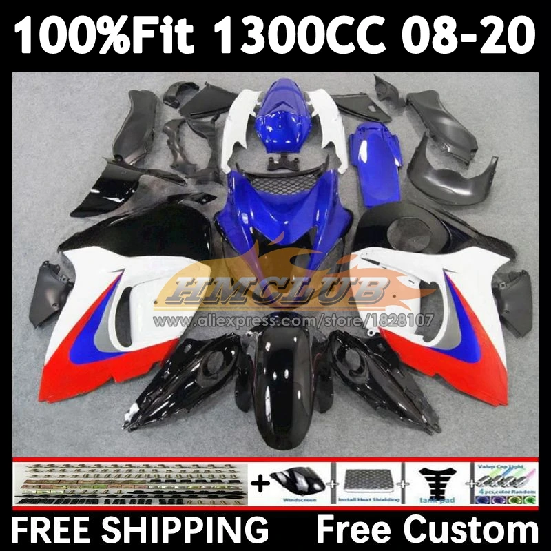 Body For SUZUKI Hayabusa GSXR1300 08 09 10 11 12 13 38No.32 blue glossy GSX-R1300 GSXR 1300 14 2015 2016 2017 2018 2019 Fairing