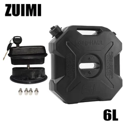 6L ATV UTV Motorcycle Spare Jerry Can Gas Fuel Tank Petrol Container Gasoline Petrol Tank Canister Motorcycle Car Accessories