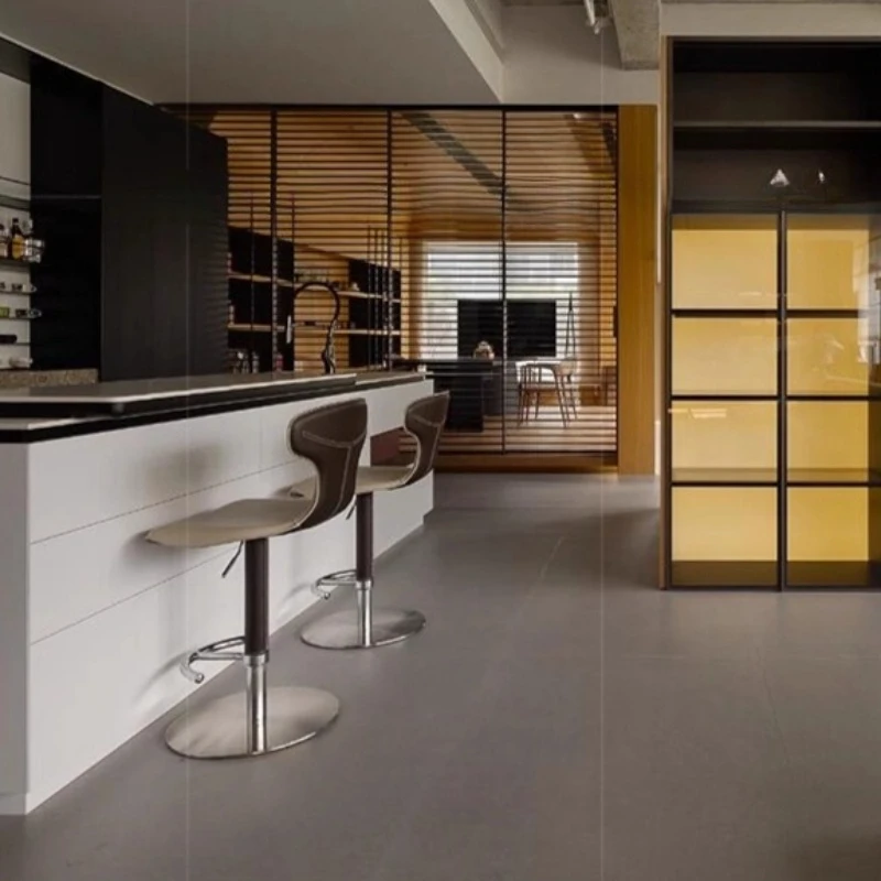 كراسي بار فاخرة دوارة للشاطئ، كراسي بار جلدية احترافية للاسترخاء، أثاث بار معدني مريح من Sillas Para Comedor