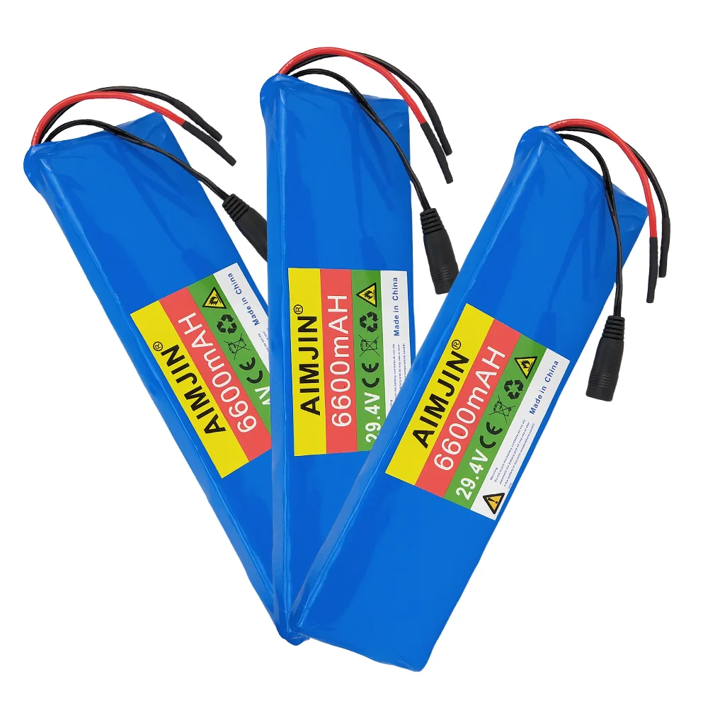 7s2p 29.4V 6600mAh rechargeable battery 18650 lithium-ion battery pack can be used for bicycles, scooters, lithium-ion battery