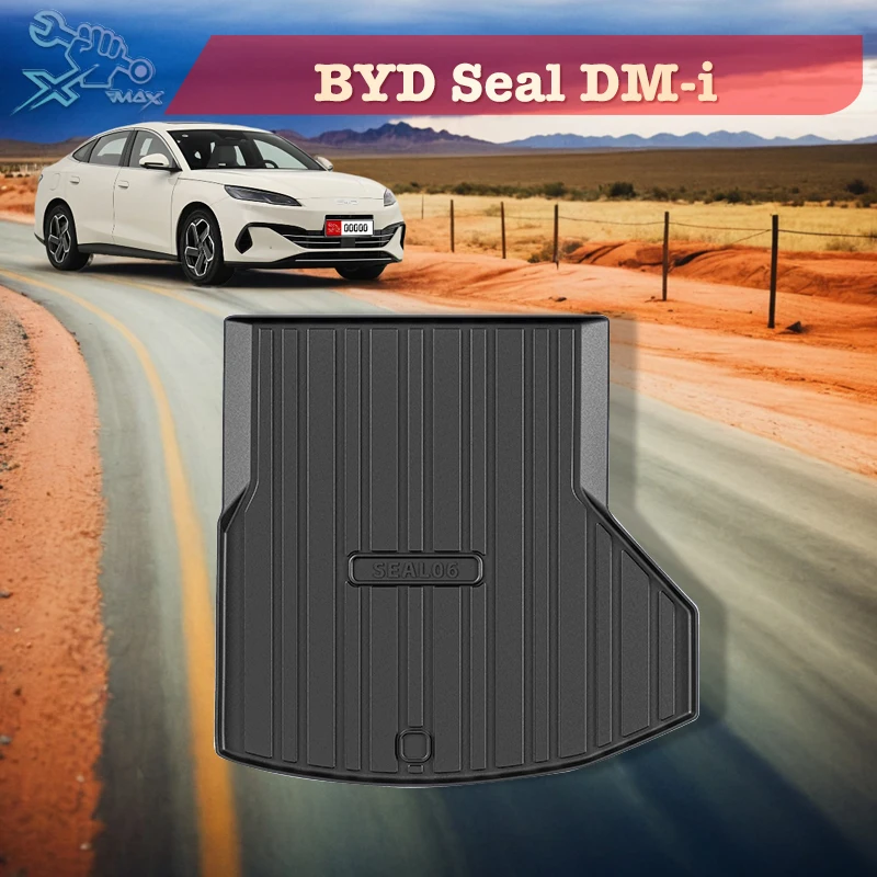 

For BYD Seal DM-i 2024 TPE Custom Fit Car Trunk Mat All Season Black Cargo Mat 3D Shaped Laser Measured Trunk Liners