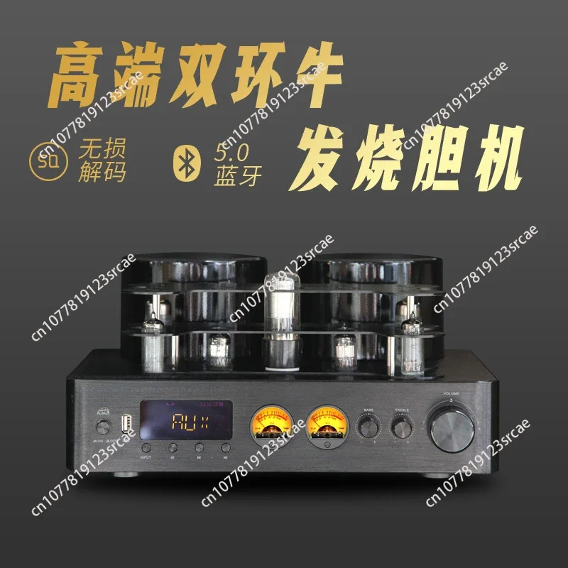 200W+200W High Power Tube Amplifier Bluetooth 5.0 Audio Speaker AmplifierPower USB Home Theater Player