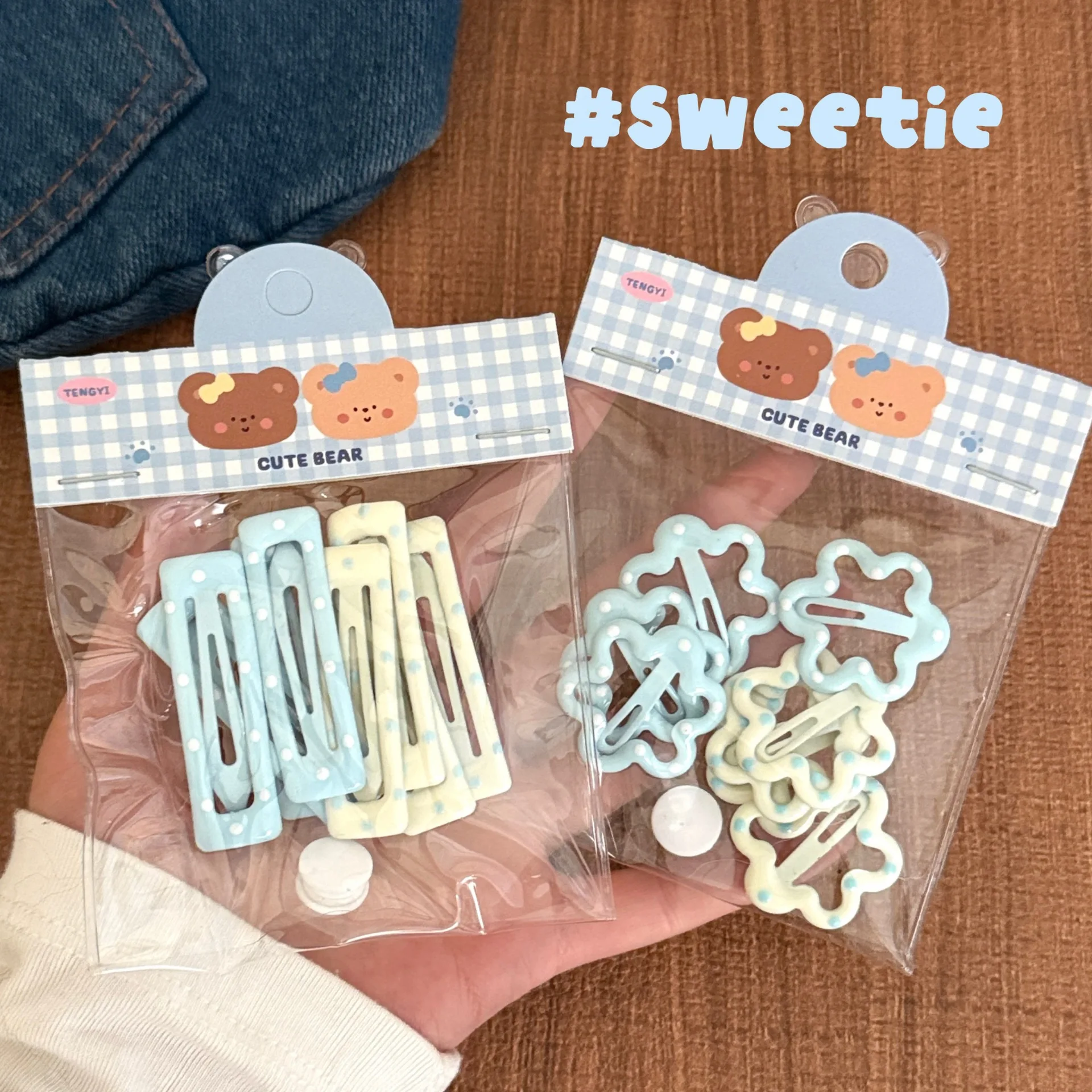 10/50 Stück blauere, niedliche Haarspangen für gebrochenes Haar, vielseitige Haarband-Clips, seitliche dekorative Clips, Pferdeschwanz-Haarspangen für geflochtenes Haar – Detail 9