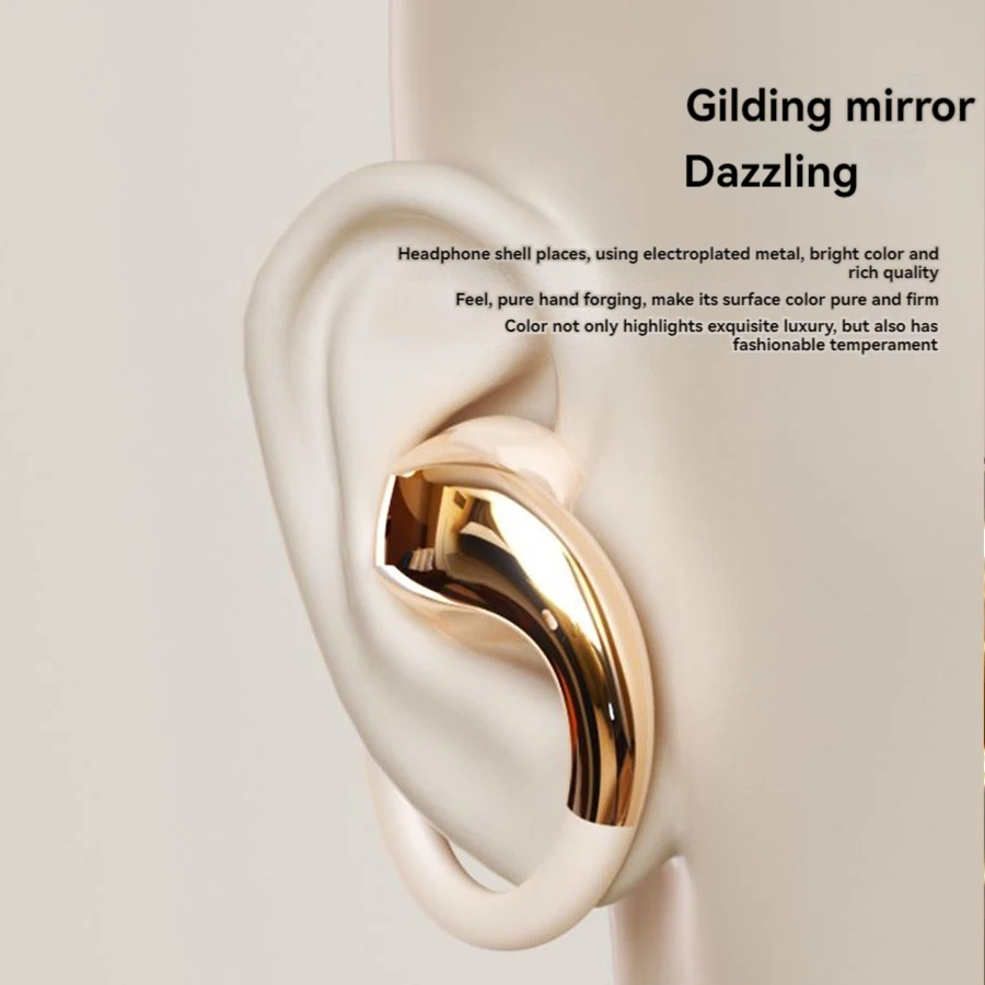 YX38 أقراط بلوتوث مفتوحة الأذن - سماعات أذن بخطاف للأذن للنساء مع صوت هاي فاي، ANC وكمون منخفض للغاية