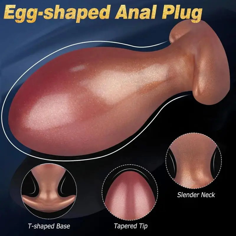 Anal Plug Wearable Egg Shaped Anal Dilator Trainer Silicone G-spot Prostate Massager Couples Sex Toys For Men Women Masturbation view 3