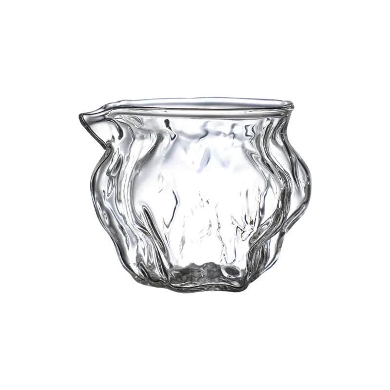 Office hammer glass fair cup borosilicate glass thickened walnut camellia teacup