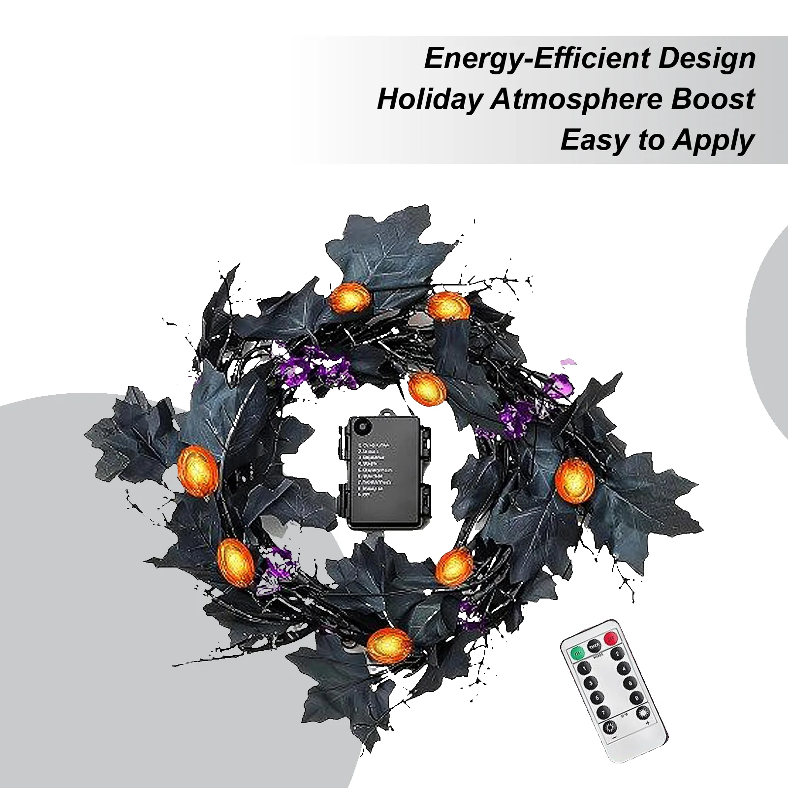 

Хэллоуин огни Хэллоуин гирлянда с оранжевой тыквой летучие мыши 8 режимов на батарейках водонепроницаемые украшения для помещения
