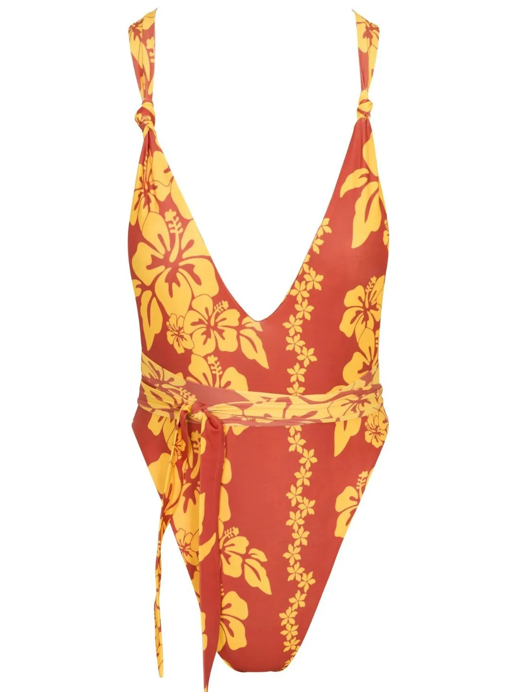 Vintage Print Monokini Sexy One Piece Bikini Swimsuit 2026 Retro Style Open Back Sleeveless Sexy Thongs Bodysuit Holiday Beach