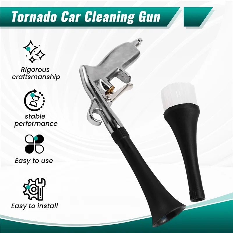 H5-أداة السيارات لوازم تفصيل السيارة تورنادو تنظيف السيارات بندقية مجفف داخلي ارتفاع ضغط الهواء ضربة بندقية