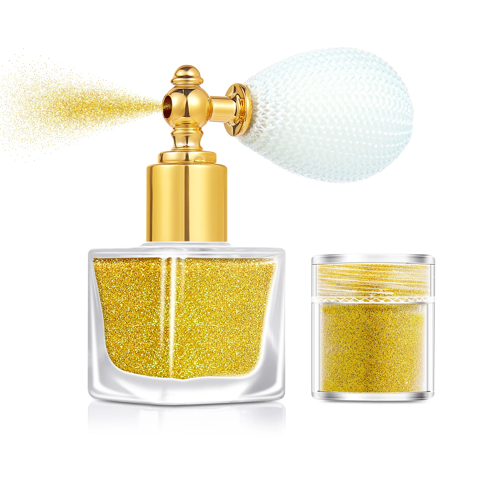 Wholesale Glitter Highlighter Spray 17 Colors Vegan Custom Logo Highlight Powder Spray for Nail Face Body Hair