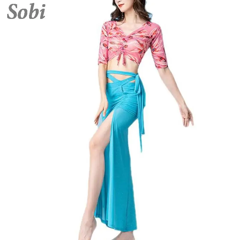 Women Belly Dance Outfit Suit Top Skirt Elegant Oriental Dance Practice Clothes Competition Dancer Costume Set Bellydancing wear