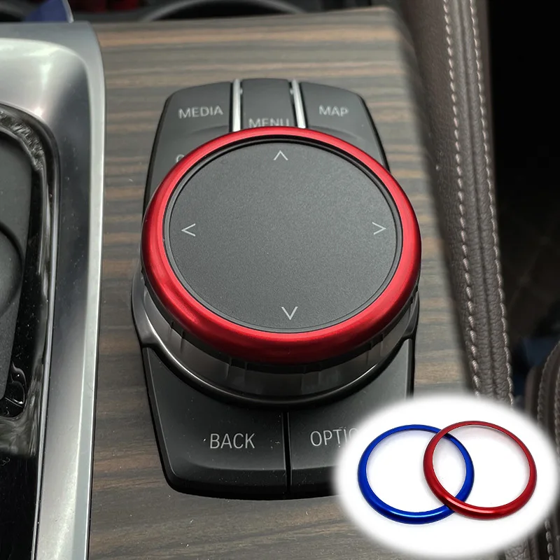 Aluminum Car Center Console IDrive Multimedia Controller Knob Ring Trim Sticker Fit For BMW 1 2 3 4 5 6 7 Series X3 X4 X5 X6