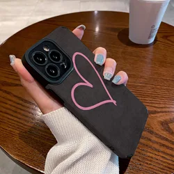Fashion Great Love Silicone Leather Phone Case For iPhone 15 Pro Max 14 13 12 11 Mini SE X XS Max XR 7 8 Plus Shockproof Cover
