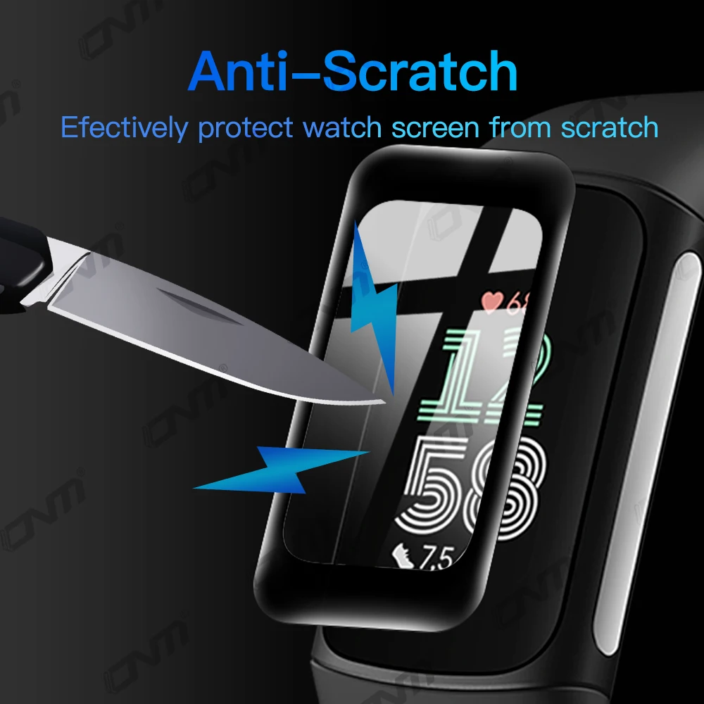 5D Protective Film for Fitbit Charge 6 Screen Protector Anti-scratch Film for Fitbit Charge6 Smartwatch Protector (Not Glass)