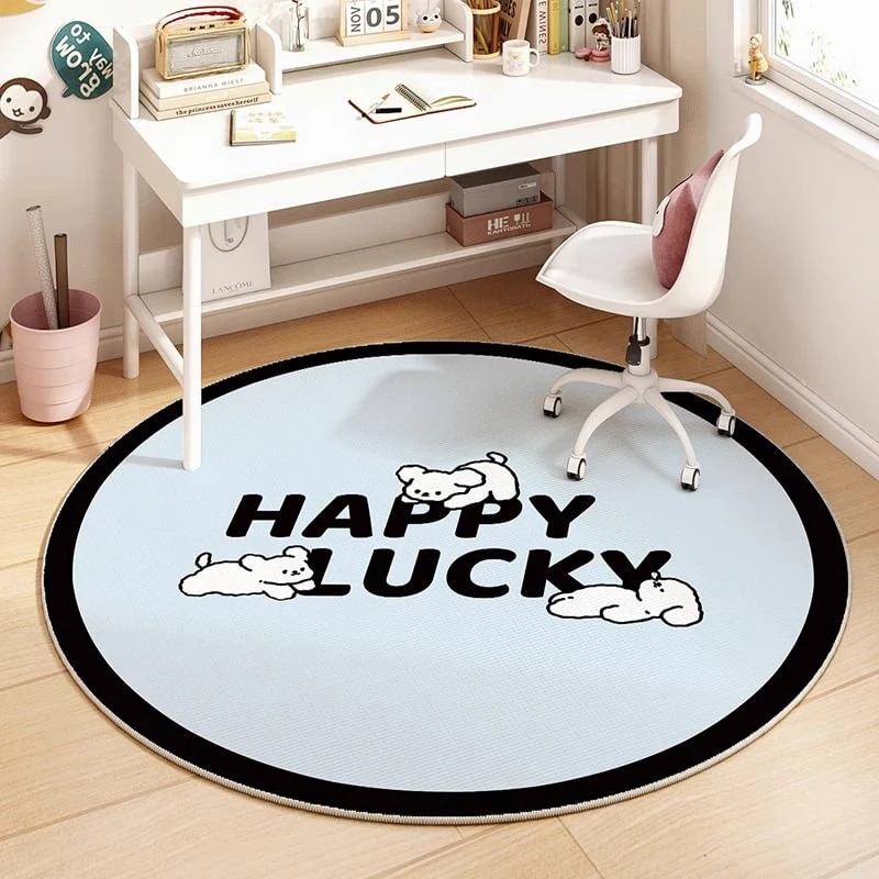 

Round Carpet Living Room Bedroom Carpets Children Play Ground Mats Bedside Foot Mat Fluffy Soft Rug Home Decoration Rugs Ковер