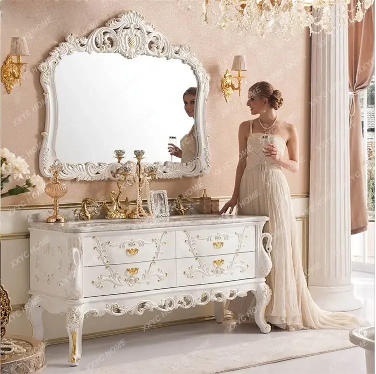 Red Oak European American Chinese Style Floor Custom Marble Antique