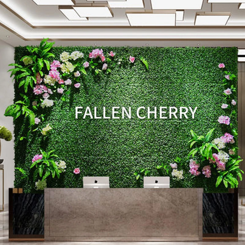 

Custom Size Artificial Plant Wall Lawn, Green Plant Background Wall, Home Garden, Wedding Decoration, Plastic Lawn