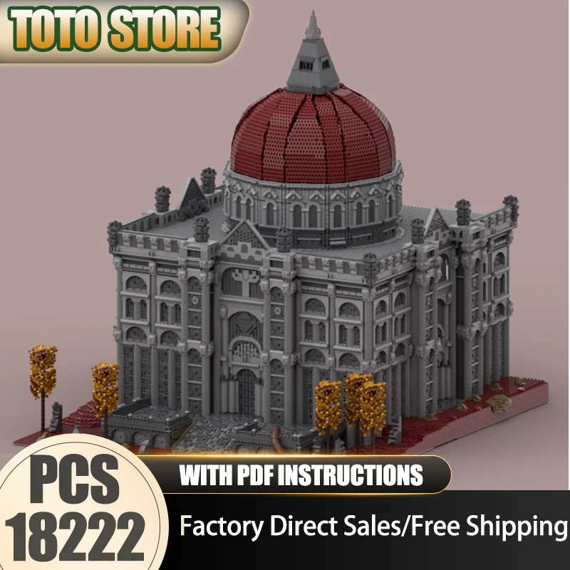 

Кольцо строительного блока Moc-замок Bestial Sanctum, модель здания, технология, кирпич, сборка «сделай сам», модульная игрушка средневекового заключения