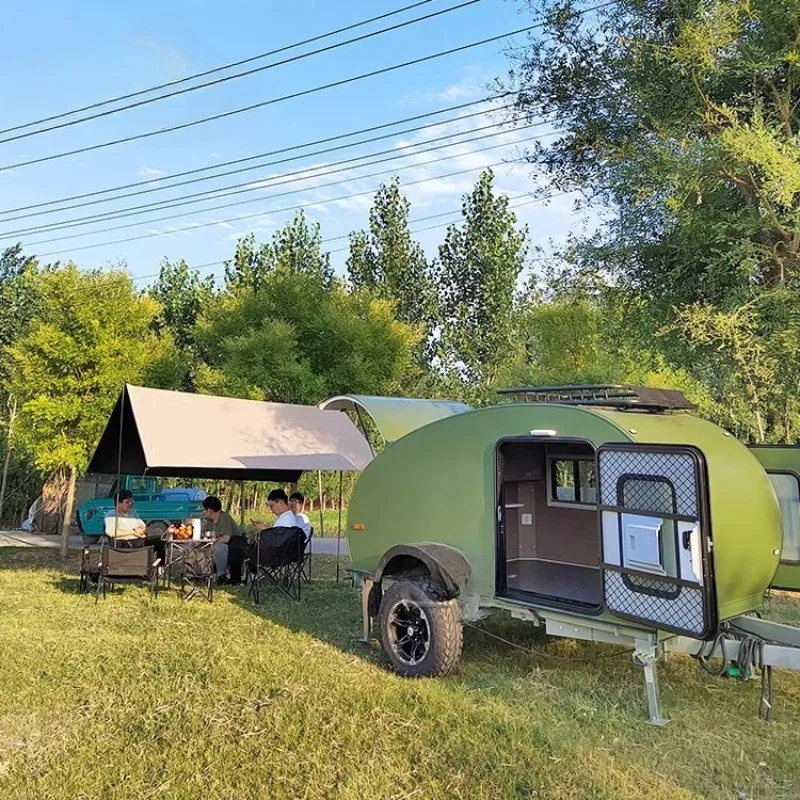 Australian off-road camping trailer, dual-axle campervan, independent suspension teardrop-shaped camping trailer