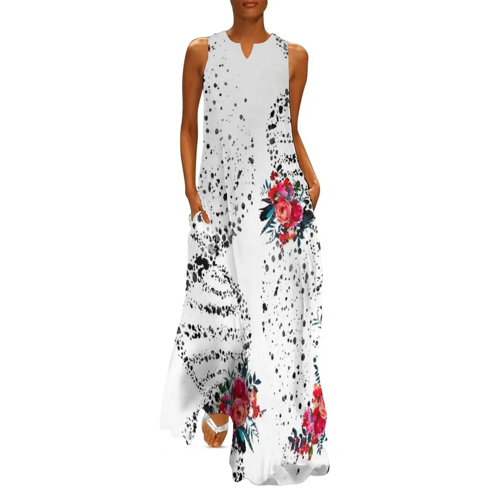 DNA, Watercolor Art,Dna double helix genetic Long Dress dress for women 2025 women long dresses sexy dress