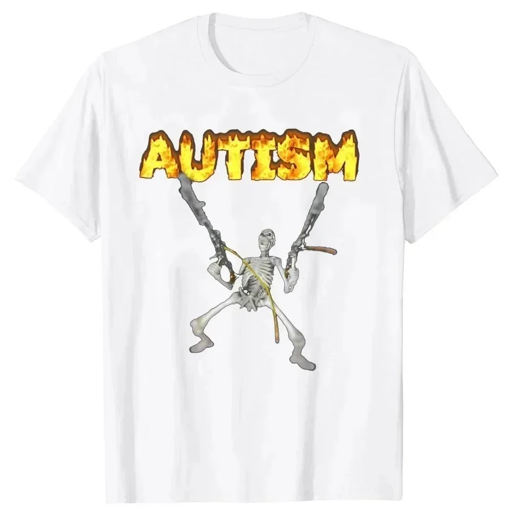 Autism Meme T Shirt Funny Humor Introvert Gift Awareness Neurodivergent T-shirts Men Summer Short Sleeve Tee Round Collar manga