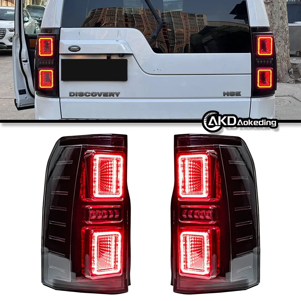 For Land Rover Discovery 4 taillight assembly LED water steering modified satellite TV non-destructive upgrade blackened lights