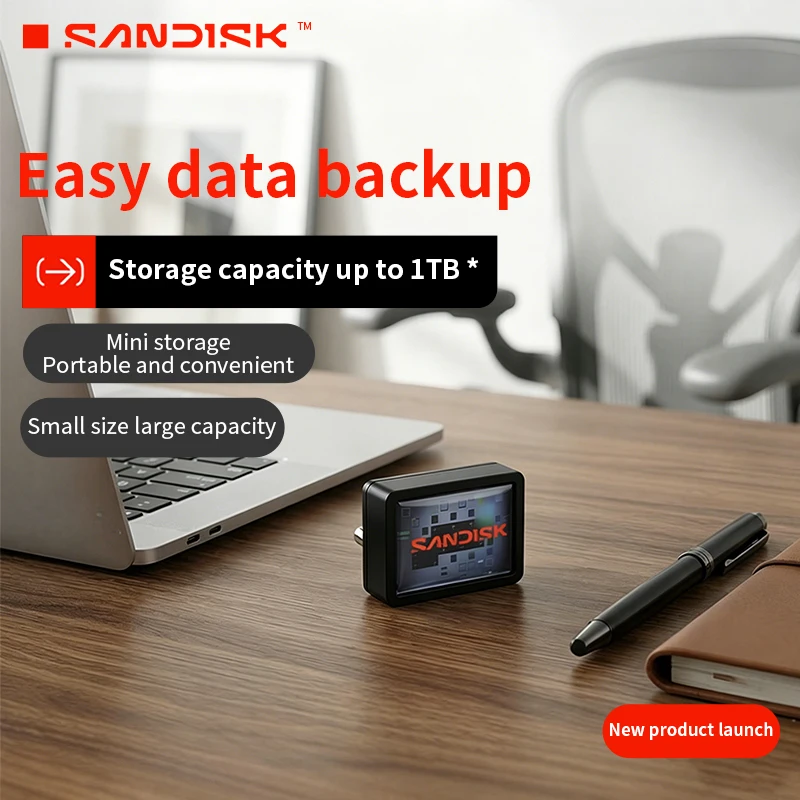 SanDisk 2026 New USB 3.2 Flash Drive Extreme Fit Type-C Pendrive 64GB 128GB 256GB 512GB Max 400Mb/s U Stick for iPhone 16 17