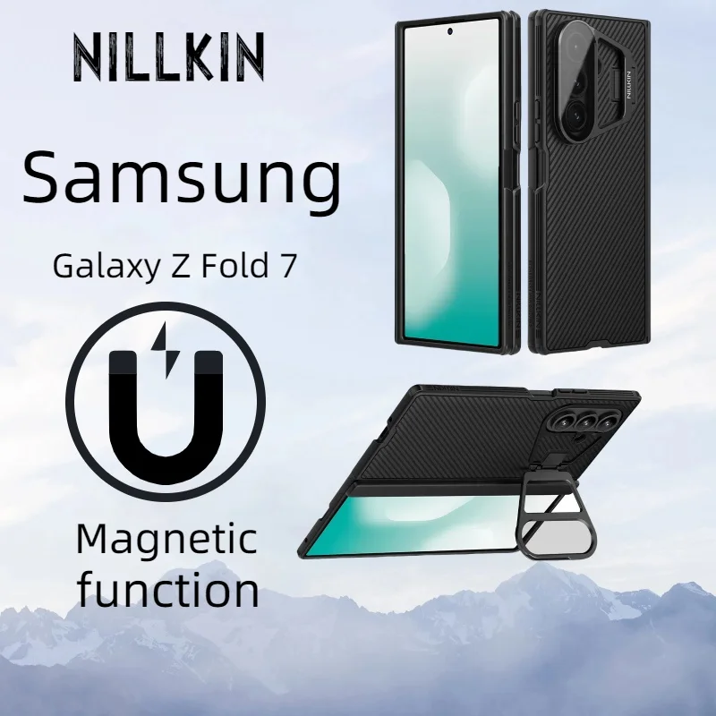 

Чехол MagSafe для Samsung Galaxy Z Fold 7, магнитный чехол NILLKIN CamShield с держателем для телефона, чехол для камеры Samsung Z Fold7